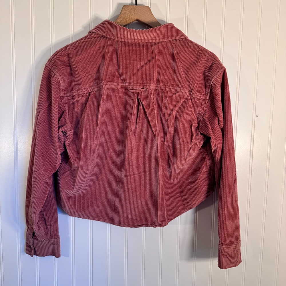 American Eagle Corduroy Button-Up Cropped 100% Cotton Jacket Women’s Size XS - Picture 6 of 12